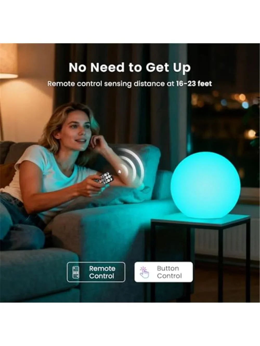 6-inch LED Light Ball: Nursery Night Light with Remote Control, 16 RGB Color